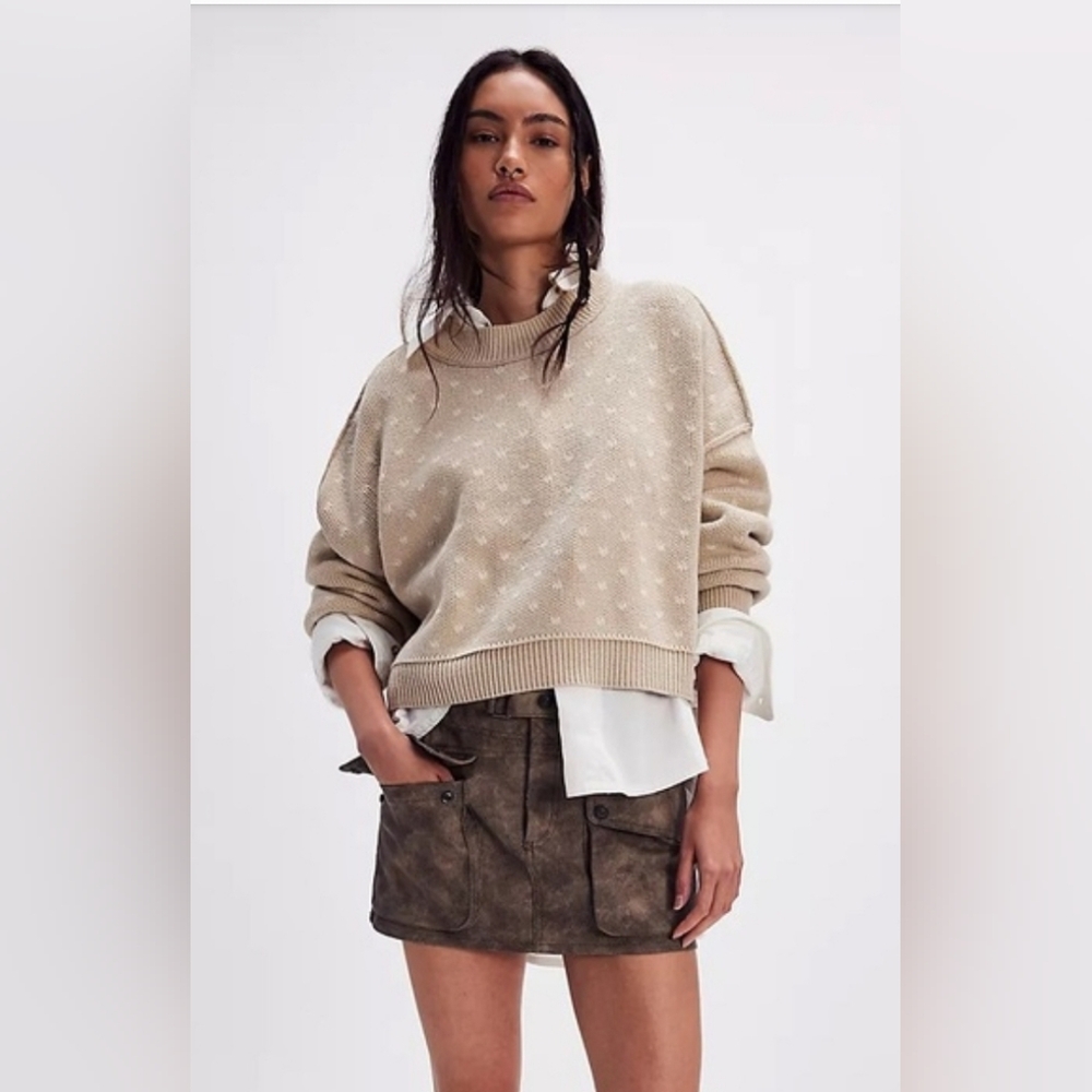 9. NWOT - Free People Easy Street Cropped Pullover Sweater - Picture 3 of 11